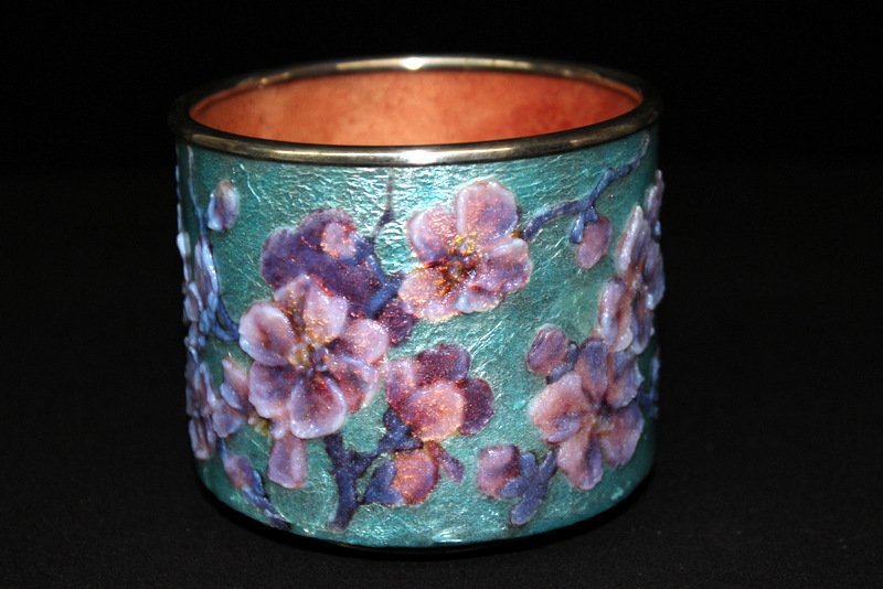 Rare R. Sarlandie Limoges Enameled Pot, 1920's (1 of 8)