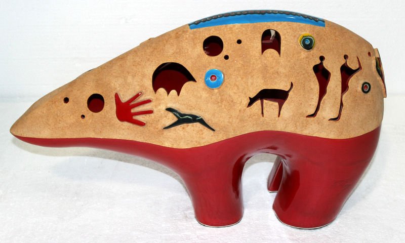 Signed Tobey Native American Spirit Bear Figure (1 of 3)