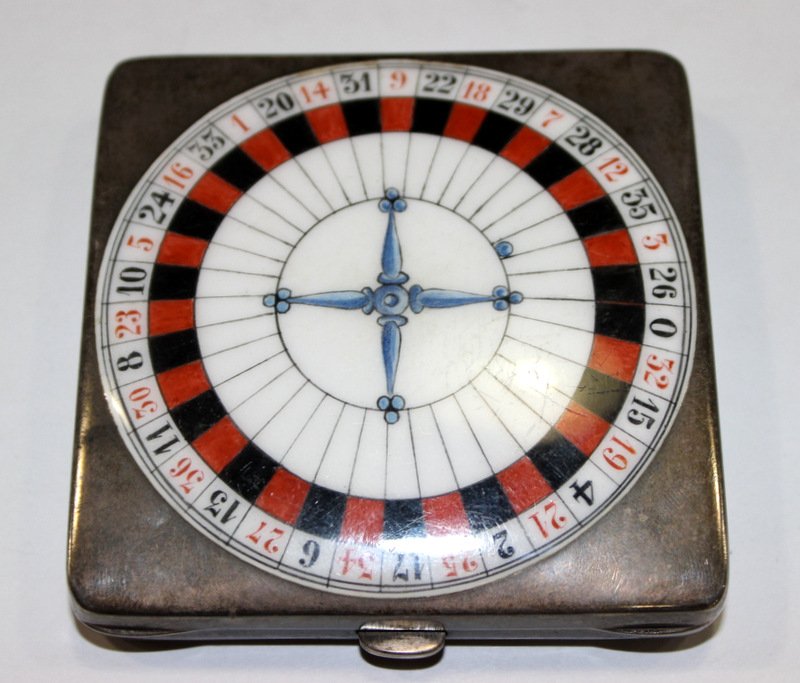 Antique Russian Gambling Cigarette Case Enameled (1 of 7)