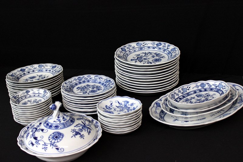 64 Pc. Meissen Blue & White China Set (1 of 5)
