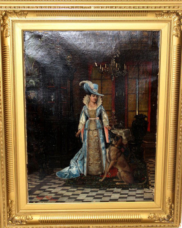 Antique Eugene Meeks (American 1843-1916) Oil Painting (1 of 6)