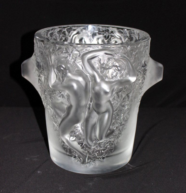 Lalique "Ganymede" Champagne Crystal Ice Bucket (1 of 2)