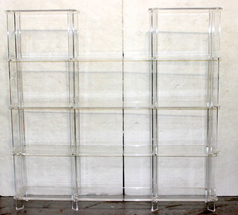 Beautiful Lucite 5 Shelf Wall Unit (1 of 2)