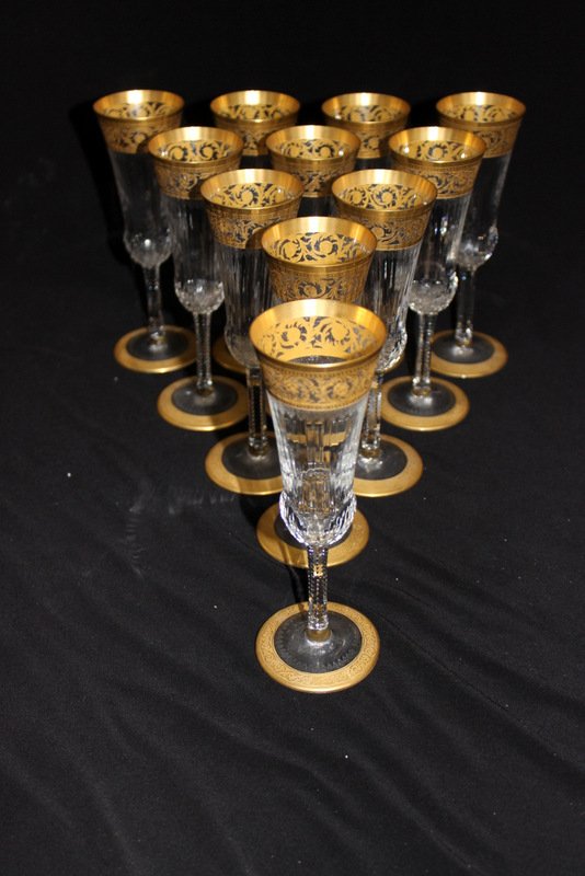 11 Pc. St. Louis "Thistle" Champagne Glasses (1 of 1)