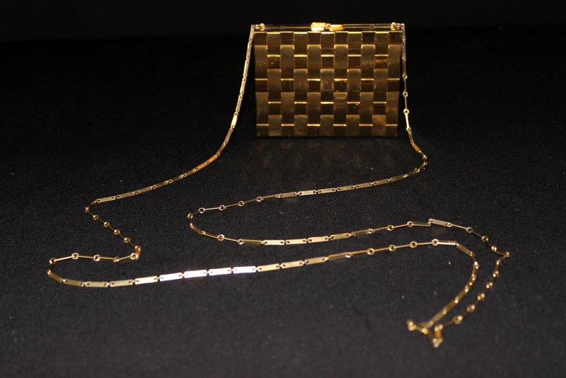 Vintage Evening Bag Gold Tone (1 of 3)