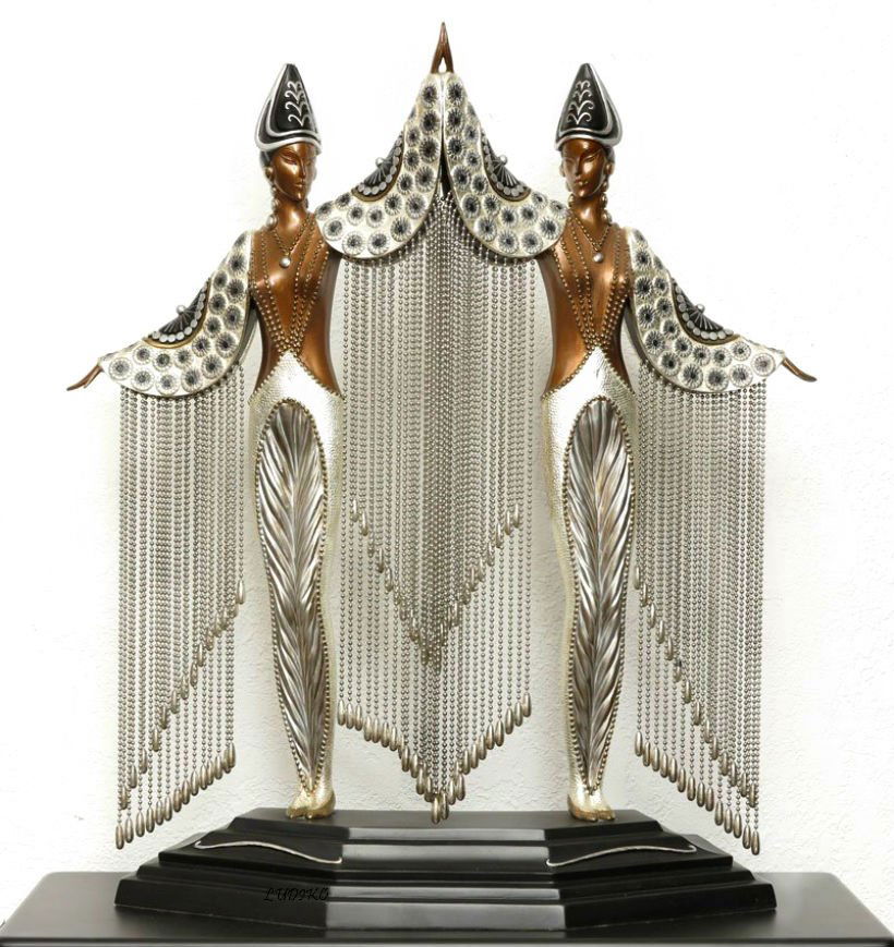 Erte "Les Bijoux De Perles" Bronze Sculpture (1 of 1)
