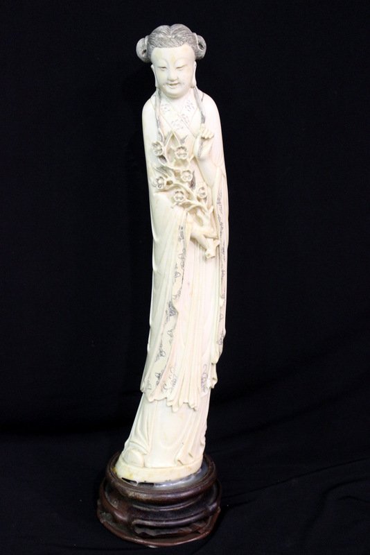 Chinese Ivory Figure of Maiden (1 of 5)