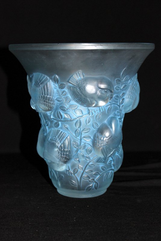 Rene Lalique "St. Francois" Crystal Vase (1 of 4)