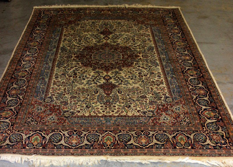 Persian 100% Wool Tree of Life Oriental Rug (1 of 4)
