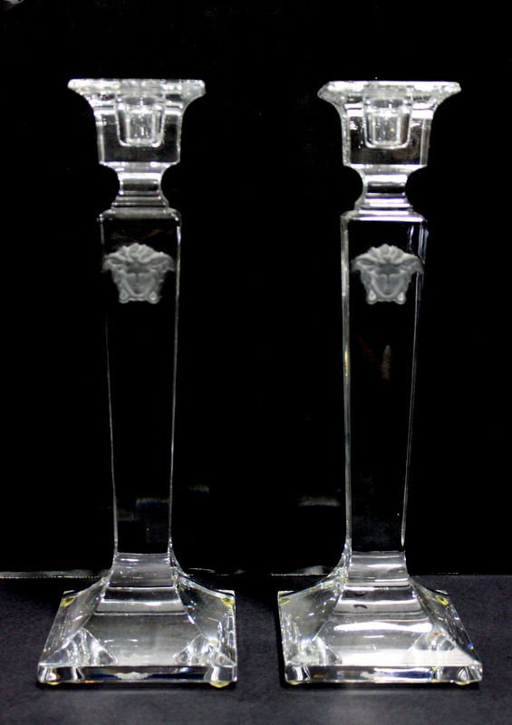 Pair of Rosenthal Versace Medusa Candlesticks (1 of 5)