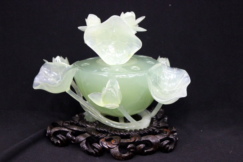 Chinese Carved Jade Incense Burner (1 of 6)