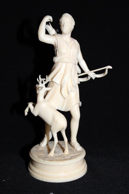 Antique Continental Carved Ivory Group (1 of 6)