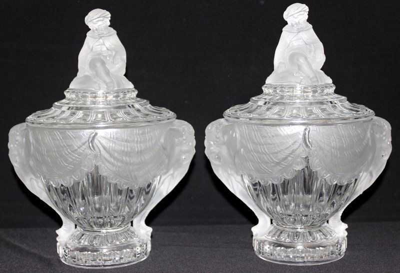 Antique Baccarat Crystal Covered Condiment Jars (1 of 10)