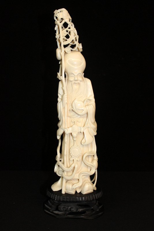 Chinese Carved Ivory of Wise Man (1 of 10)