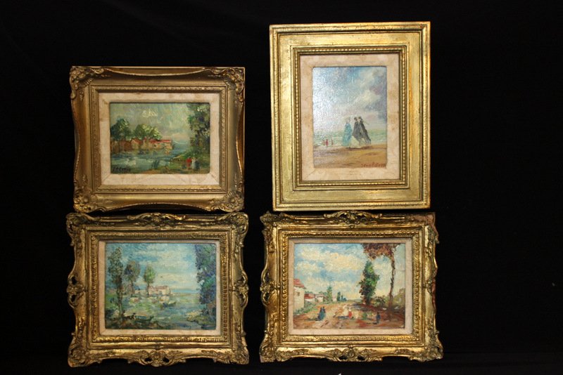4 Pc. J.P. Cuyan Oil Painting (1 of 1)