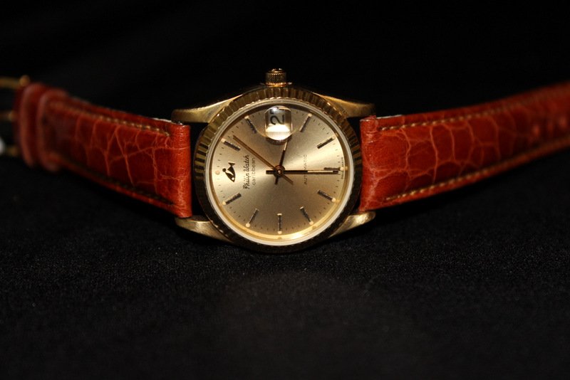 Philip Stein Stainless Steel Brown Calf Leather Strap: Philip Stein Stainless Steel Brown Calf Leather Strap Watch. Retail - $1,100.