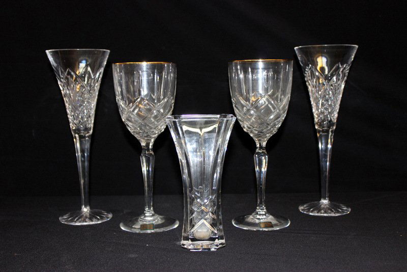 5 Pc. Waterford Crystal Glasses & Vase (1 of 6)