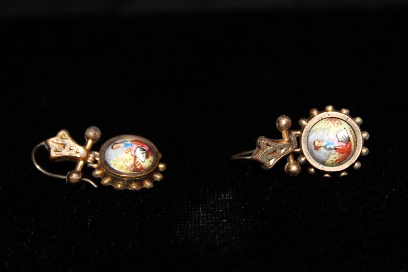 Victorian Enamel Ear Pendants (1 of 2)