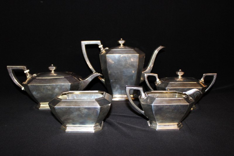 5 Pc. Gorham "Fairfax" Sterling Tea Set (1 of 4)