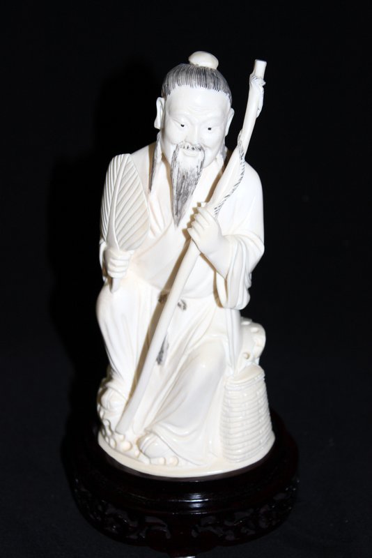 Chinese Carved Ivory of Wise Man (1 of 7)