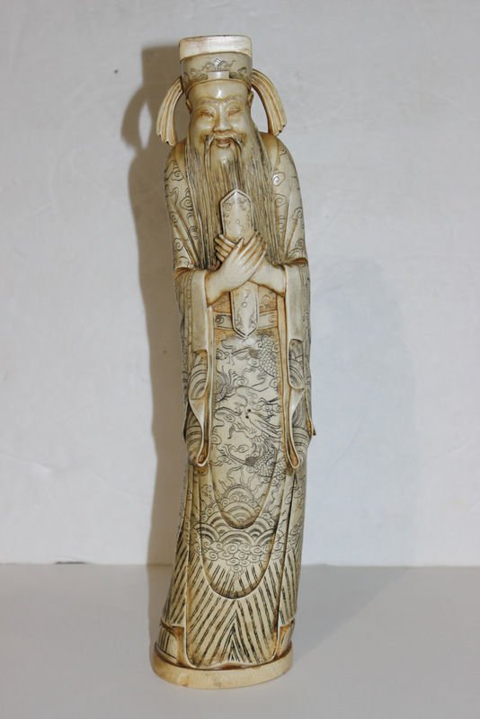 Chinese Carved Ivory Figure of Wise Man (1 of 8)