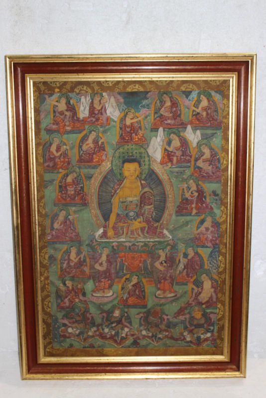 Antique Thai Painting on Canvas (1 of 4)