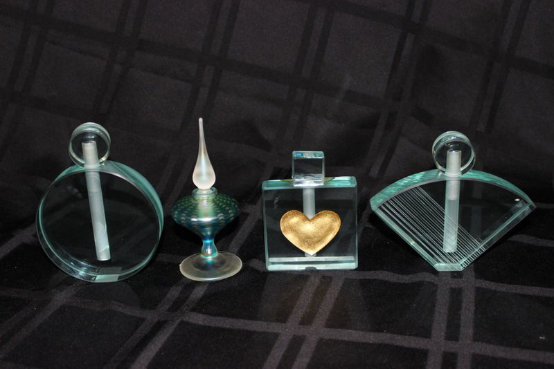 Collection of 4 Signed Art Glass Perfume Bottles (1 of 7)