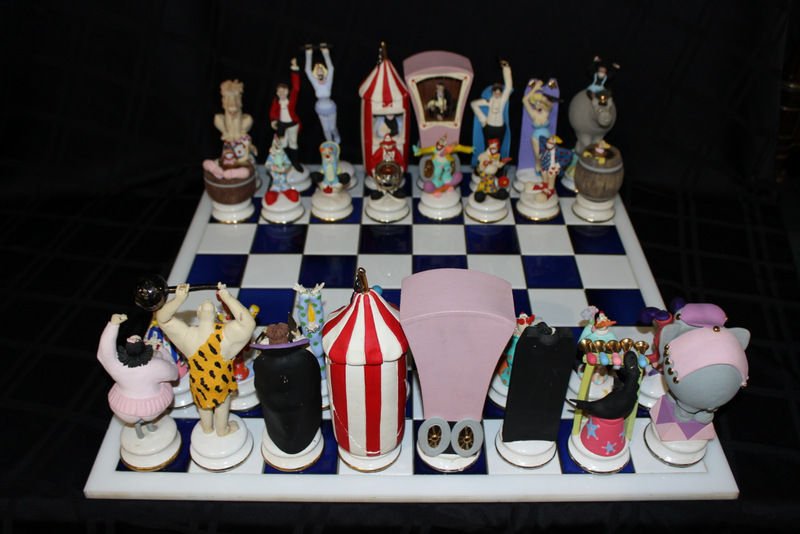 Whimsical Porcelain & Bisque Figural Chess Set (1 of 6)