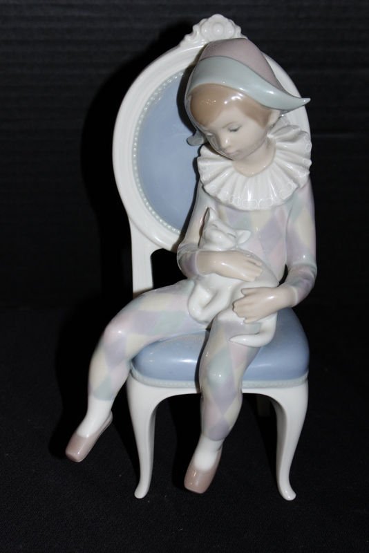 Lladro "Young Harlequin" #1229 Porcelain Group (1 of 5)