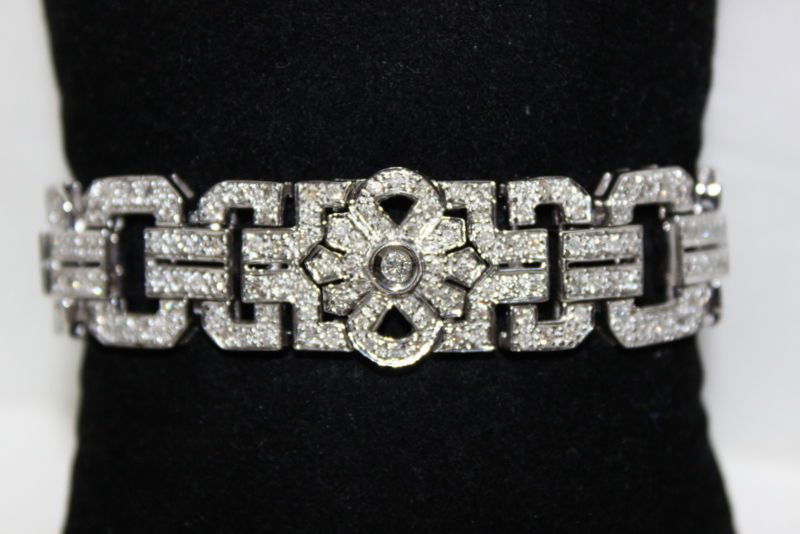 18Kt WG Art Deco 7.00ct. Diamond Bracelet (1 of 3)