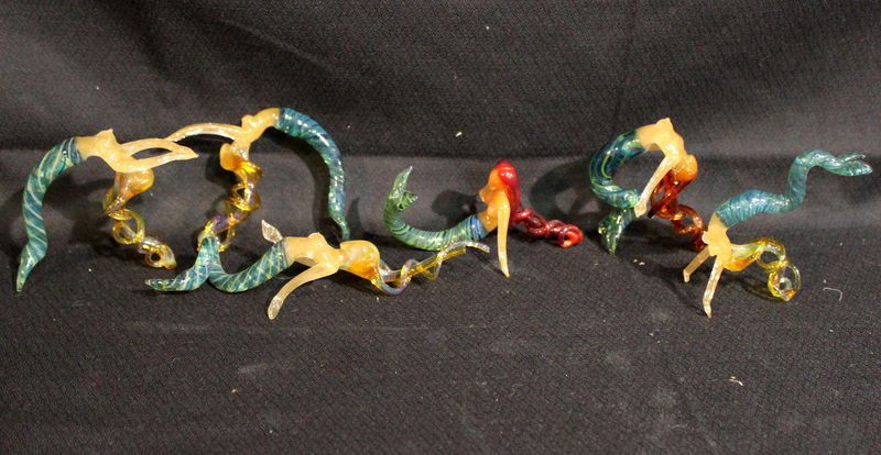 6 Pc. Art Glass Mermaids (1 of 4)