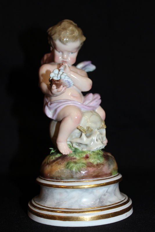 Meissen Hand Painted Porcelain Cherub (1 of 6)