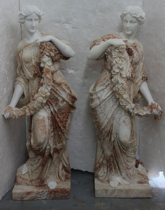 Two Monumental Marble Statues (1 of 10)