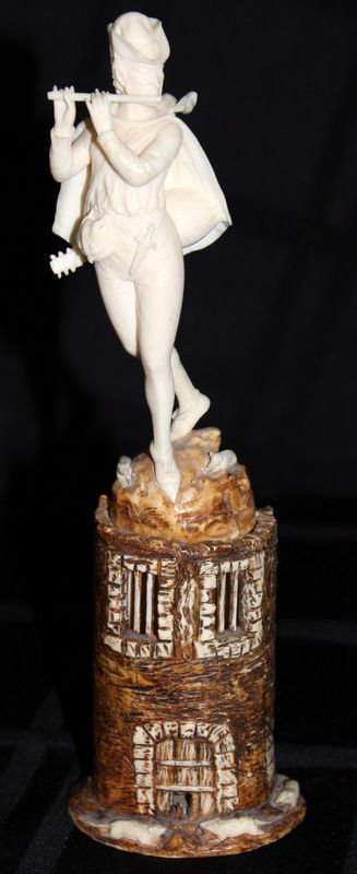 Antique Continental Carved Ivory Pied Piper of Hamlin (1 of 8)