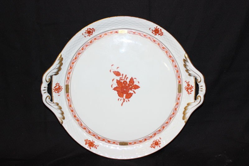 Herend "Chinese Bouquet Rust" Porcelain Serving Platter (1 of 4)