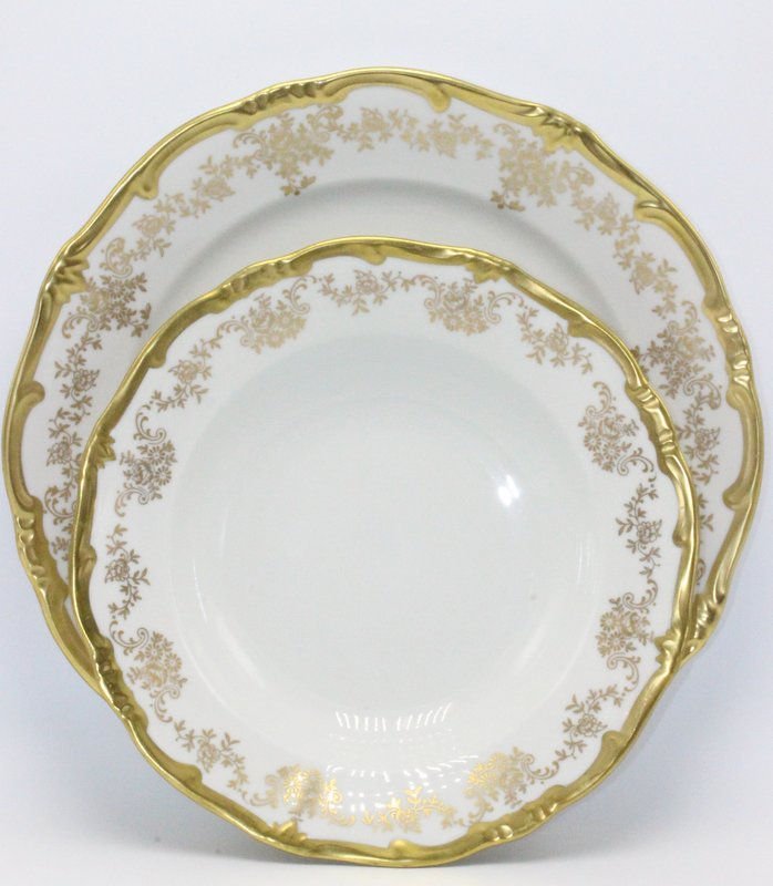24 Pc. Weimar "Katherine" Gilt Painted Plates (1 of 4)