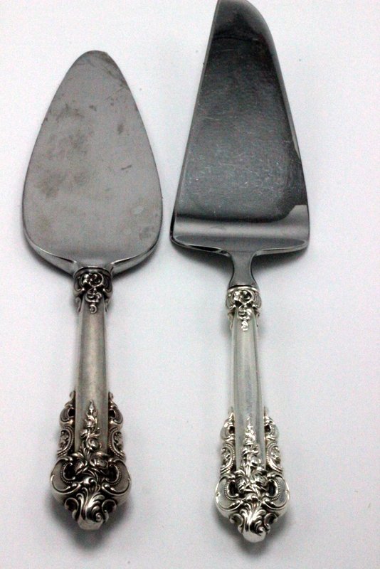 2 Pc. Wallace "Grande Baroque" Sterling Pie Servers (1 of 3)
