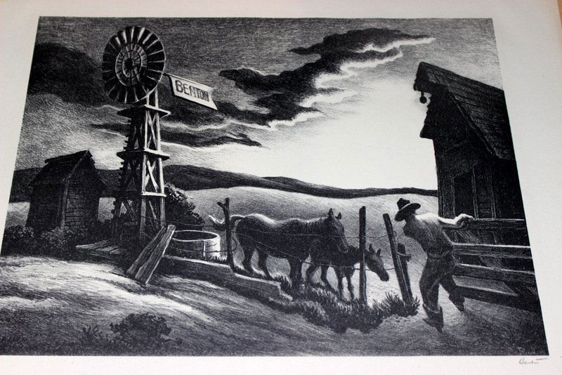 Thomas Hart Benton "Arkansas Evening" Lithograph (1 of 5)