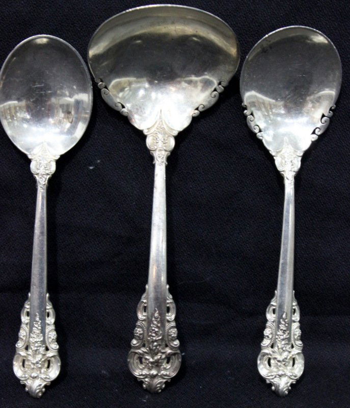 3 Pc. Wallace "Grande Baroque" Sterling Pieces (1 of 4)
