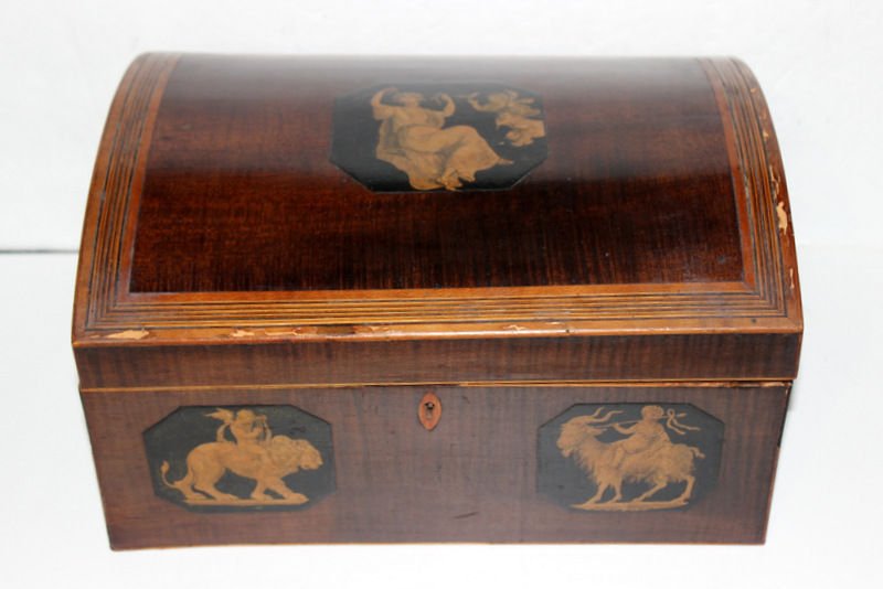 19th C. Inlaid Wooden Box (1 of 8)