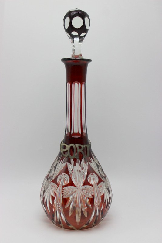American Ruby Crystal Decanter (1 of 3)