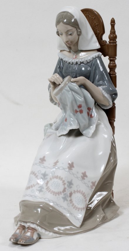 Lladro "Embroidery Lady" #4865 Porcelain Figure (1 of 1)