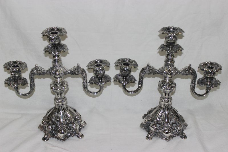 Pair of Reed & Barton Silver Plated Candelabras (1 of 5)