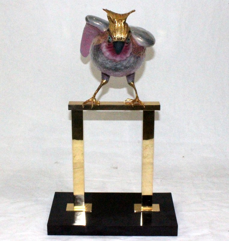 Beautiful Oggetti Mangani Porcelain Bird: Beautiful Oggetti Mangani Porcelain Bird. Measures - 23 1/4" high x 13 1/2" wide.