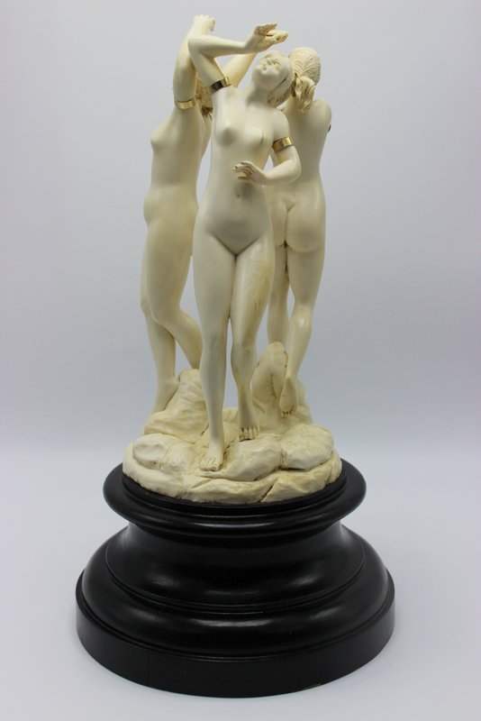 Rare Continental Carved Ivory Group (1 of 9)