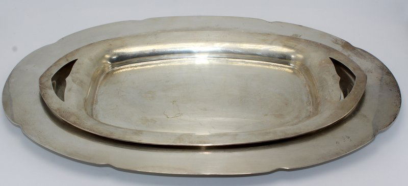 Two Sterling Serving Trays (1 of 4)