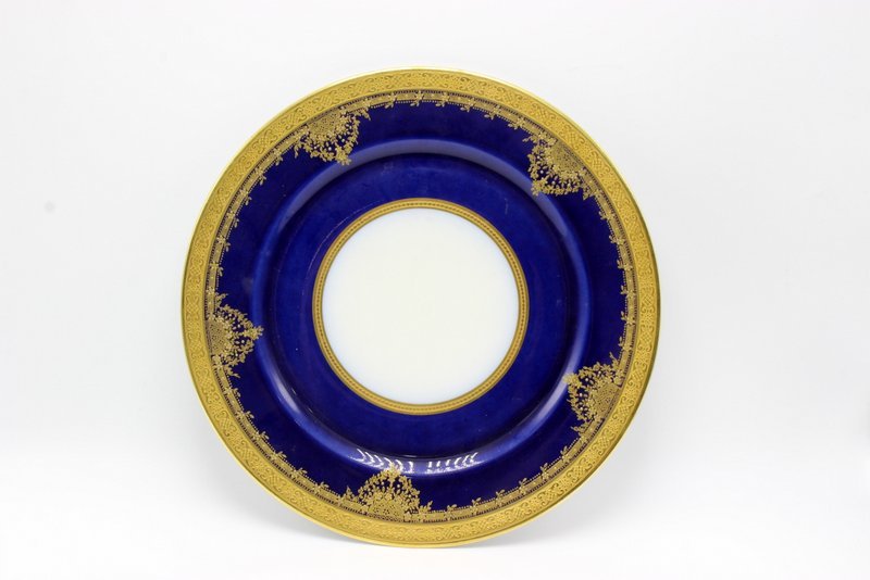 6 Pc. Limoges Cobalt Blue & Gilt Dinner Plates (1 of 4)