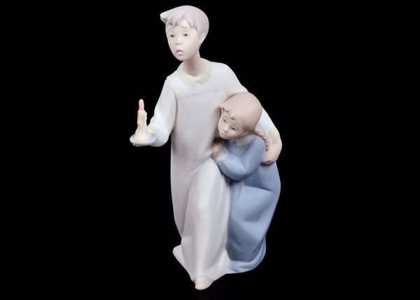 Lladro "Children w/ Candlestick" Porcelain Group (1 of 1)
