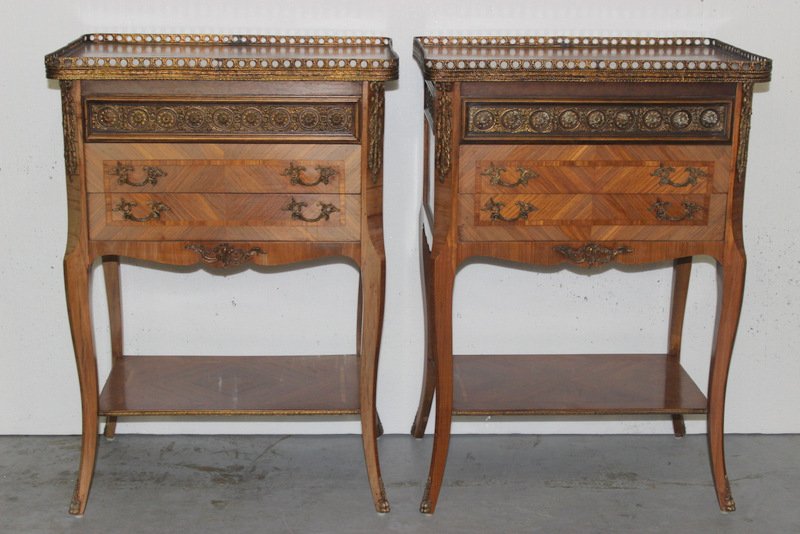 Pair of Italian Inlaid Commodes (1 of 1)