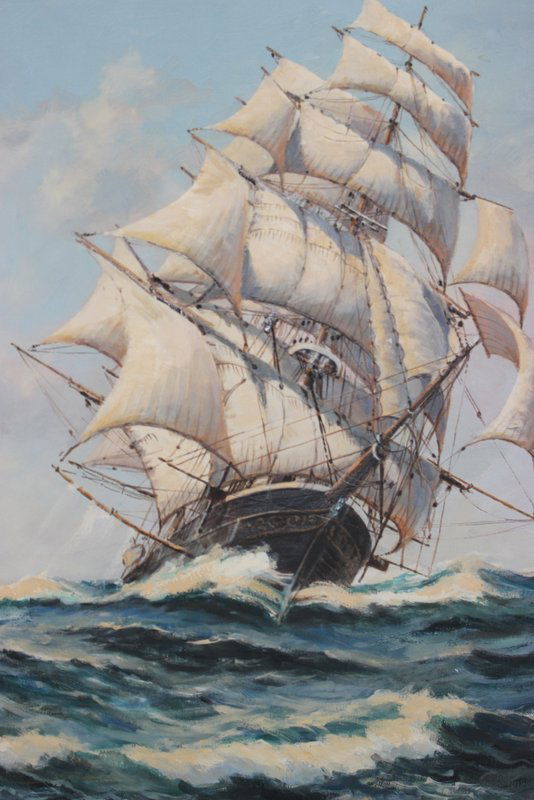 Eldred Clark Johnson (American b. 1926) Seascape Oil (1 of 3)